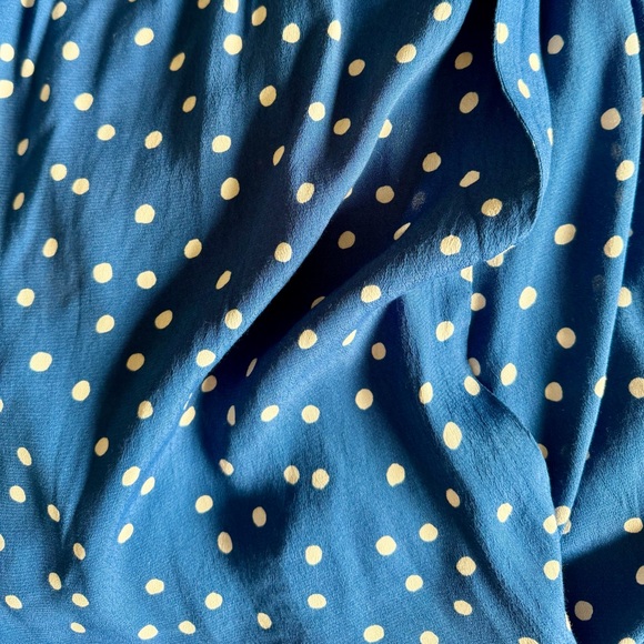 RARE Sezane Nelly Skirt Blue Dotty Size 8 (EU 40) - Picture 5 of 6